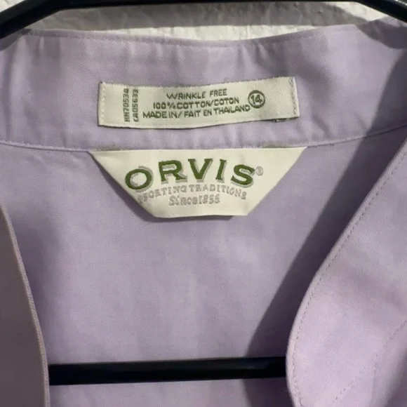 Minimalist Orvis Womens Button Up Tunic Mandarin Collar, Lagenlook, Casual, Cozy - Picture 4 of 4